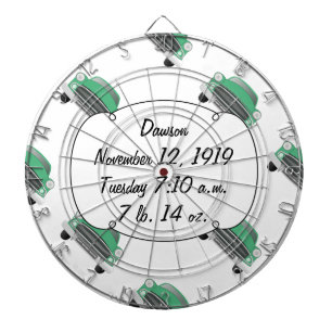 Cible De Fléchettes Boys Chambre Classique Cadeaux Voiture Sweet Green