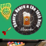 Cible De Fléchettes Bravo Beers et les 19th Hole Golf Balls Wood<br><div class="desc">Cible de flechettes : Golf Balls Cheers Beers et la 19th Hole Beer Boire design, avec une tasse de bière stein. Ce design de la bière de golf sur le thème de la boisson est juste pour votre occasion et fait le cadeau personnalisé parfait, il est parfait pour les mariages...</div>