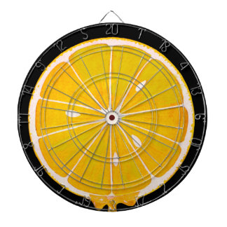 Cible De Fléchettes bright yellow lemon slice