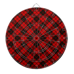 Cible De Fléchettes Brodie tartan rouge noir plaid