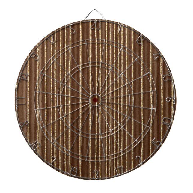 Cible De Fléchettes Brown Gold Stripes (Devant)