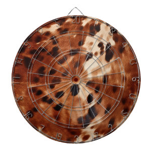 Cible De Fléchettes Brown noir crème Faux cowhide