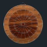 Cible De Fléchettes Brown wood texture circles<br><div class="desc">Brown and dark brown wood texture print circle. Minimalistic design.</div>
