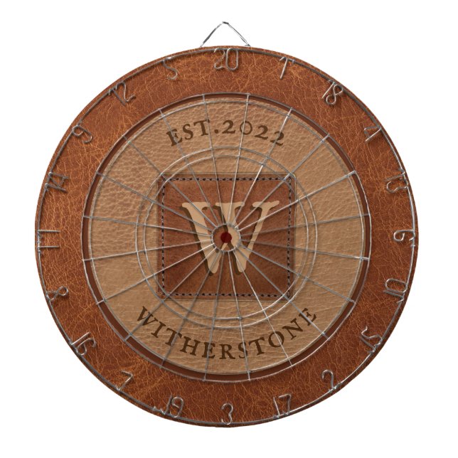 Cible De Fléchettes Brun Cuir Ton Cuir Brun (Devant)