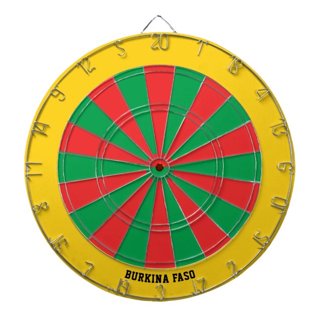 Cible De Fléchettes Bullseye du Patriote Drapeau Burkina Faso (Devant)