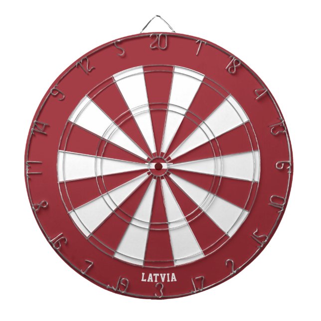 Cible De Fléchettes Bullseye du Patriote Drapeau de Lettonie (Devant)