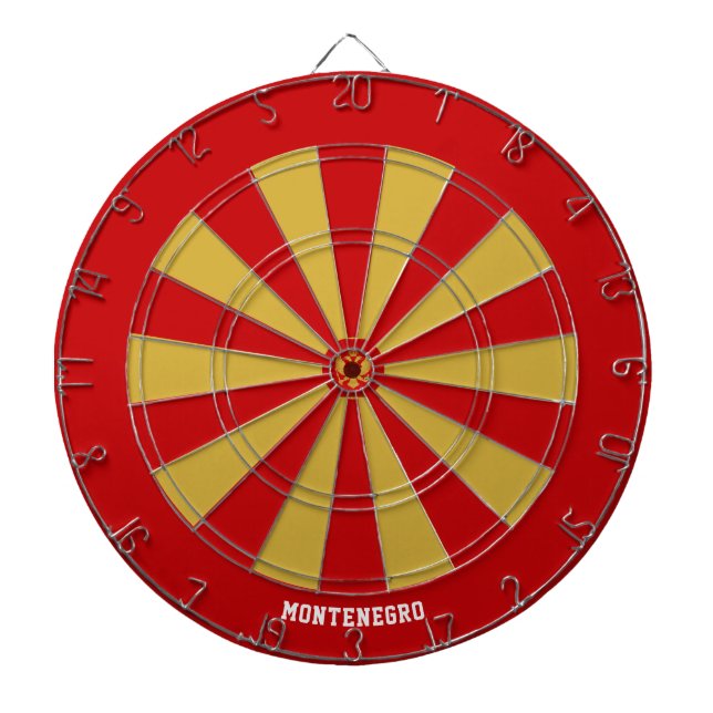 Cible De Fléchettes Bullseye du Patriote du drapeau monténégrin (Devant)