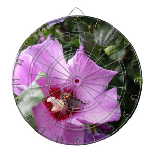 Cible De Fléchettes Bumblebebe sur la fleur d'Hibiscus
