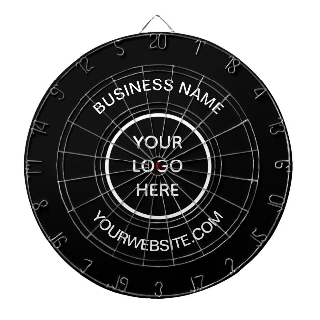 Cible De Fléchettes Business Logo Black Company Promotional Modern (Devant)