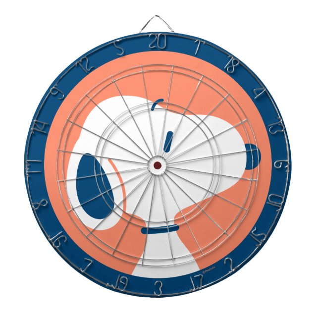 Cible De Fléchettes cacahuètes | Snoopy Dark Blue Deco Dreams Motif (Devant)