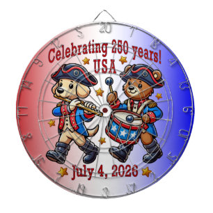 Cible De Fléchettes Cadeau commémoratif du 250e anniversaire des États