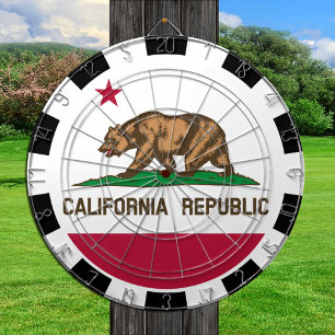 Cible De Fléchettes California Dartboard USA & Californie Drapeau /jeu