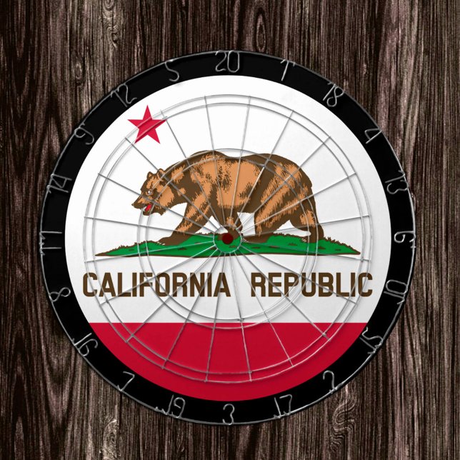 Cible De Fléchettes California Flag Dartboard & California /game board (Créateur téléchargé)