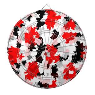 Cible De Fléchettes Camo noir rouge noir noir Conception abstraite