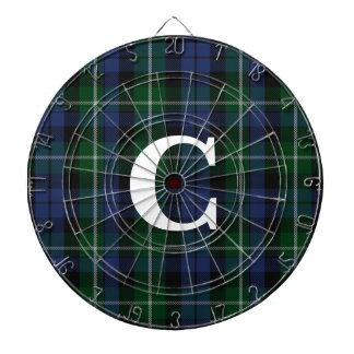 Cible De Fléchettes Campbell Tartan Plaid Monogrammé