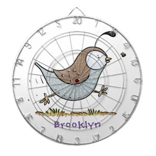 Cible De Fléchettes Caricature de caille californienne joli