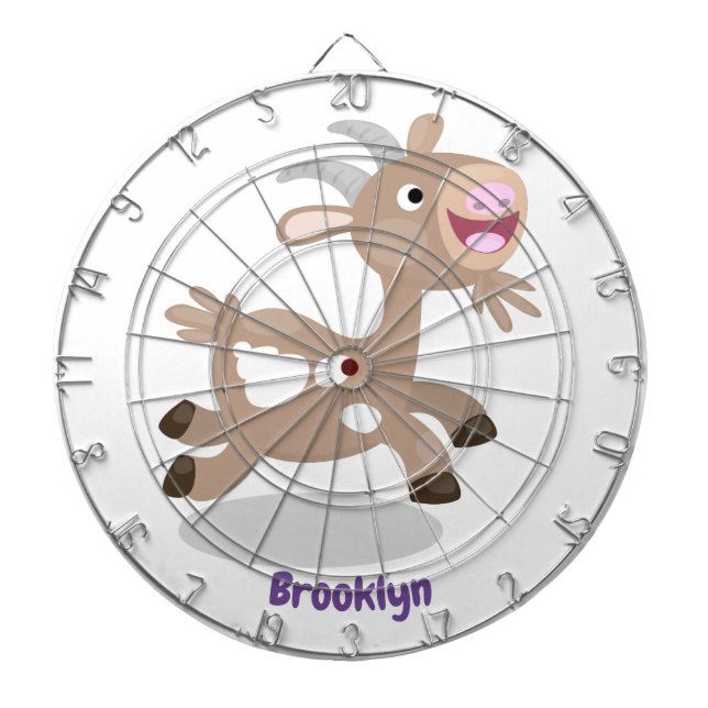 Cible De Fléchettes Caricature de chèvre billy joyeux (Devant)