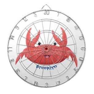 Cible De Fléchettes Caricature de crabe rouge cuite