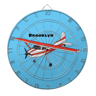 Cible De Fléchettes Caricature de l'avion à train de vélo