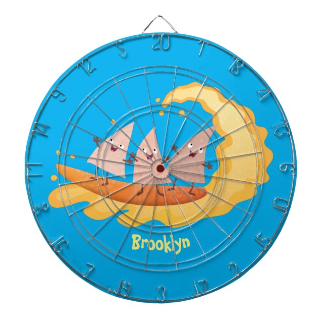 Cible De Fléchettes Caricature de surf pour chips de maïs mignonette n (Devant)