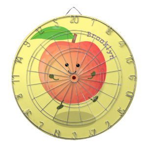 Cible De Fléchettes Caricature jaune pêche très agréable