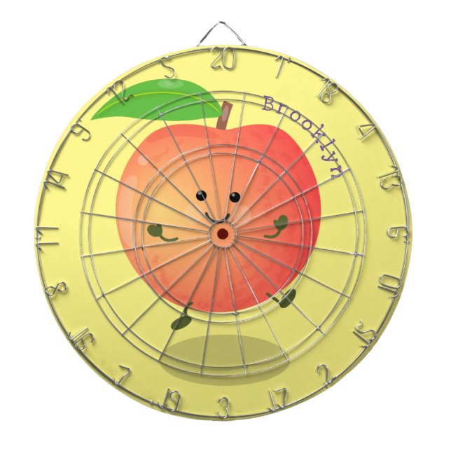 Cible De Fléchettes Caricature jaune pêche très agréable (Devant)