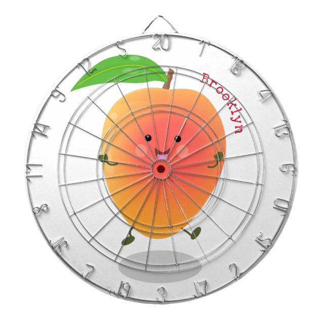 Cible De Fléchettes Caricature mignonne de mangue joyeuse (Devant)