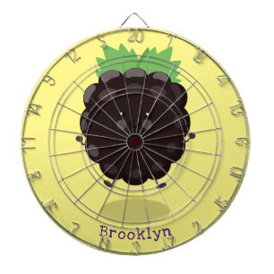 Cible De Fléchettes Caricature mignonne de mûre mauve de mûre mûre mau