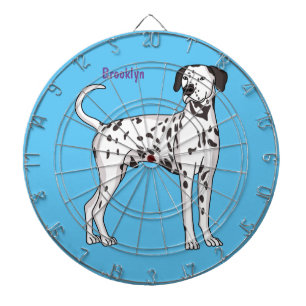 Cible De Fléchettes Caricature pour chien dalmate