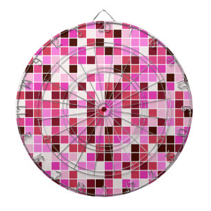 Cible De Fléchettes Carreaux de Piscine, Carreaux de Mosaïque Roses, M