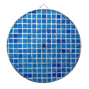 Cible De Fléchettes Carrelage bleu mosaïque
