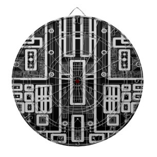 Cible De Fléchettes Carte de circuit géométrique