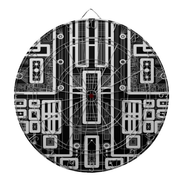 Cible De Fléchettes Carte de circuit géométrique (Devant)