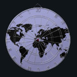 Cible De Fléchettes carte graphique noire du monde<br><div class="desc">La carte stylisée du monde en noir,  où vous pouvez changer les couleurs de l'arrière - plan</div>