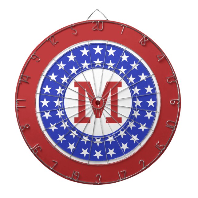 Cible De Fléchettes Carte mère USA Patriot Custom Monogram (Devant)