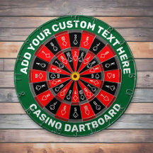 Casino Dartboard with Custom Text