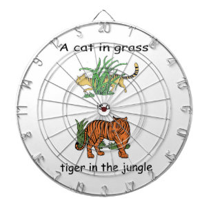 Cible De Fléchettes Cat in Grass est un tigre dans la jungle