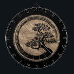 Cible De Fléchettes Cercle de zen d'Enso et or d'arbre de bonsaïs<br><div class="desc">Cercle de zen d'Enso et or d'arbre de bonsaïs</div>