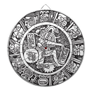 Cible De Fléchettes Cercle maya, hiéroglyphe mexicain(Maya)
