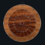 Cible De Fléchettes Cercles Brown de texture du bois<br><div class="desc">cercle d'impression en bois Brown et brun foncé. Design minimaliste.</div>