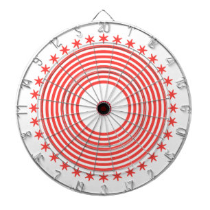 Cible De Fléchettes Cercles Et Étoiles Bulls Jeu D'Oeil Nuit