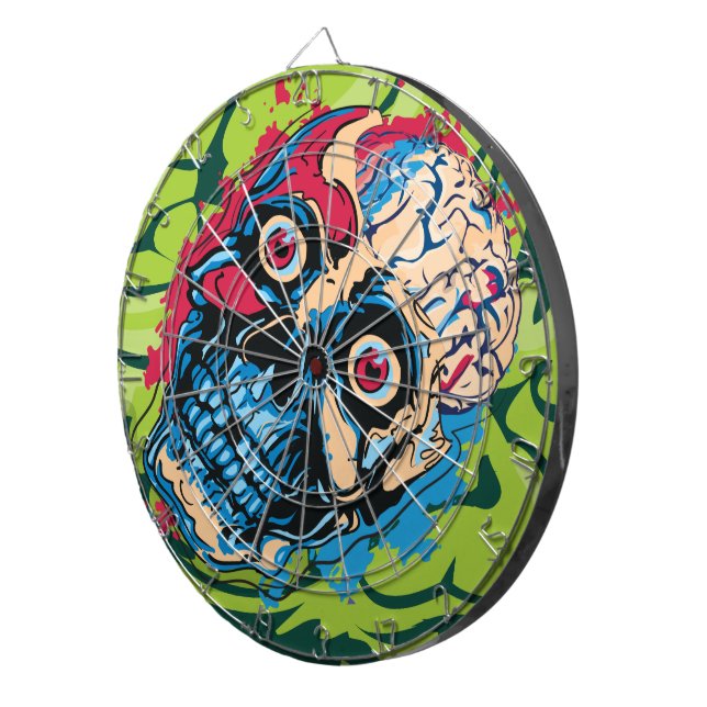 Cible De Fléchettes Cerveau Zombie (Devant droit)