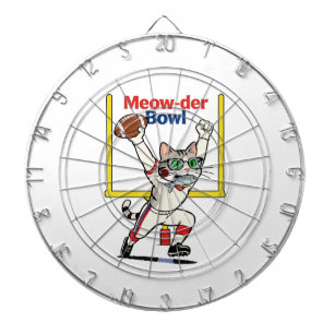 Cible De Fléchettes Champion du Meow-der Bowl Chat de football 