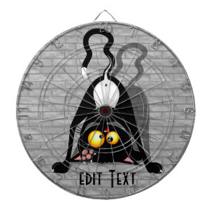 Cible De Fléchettes Chat à l'envers Personnage de dessin animé drôle
