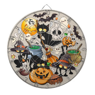 Cible De Fléchettes Chats drôles de Halloween Fête