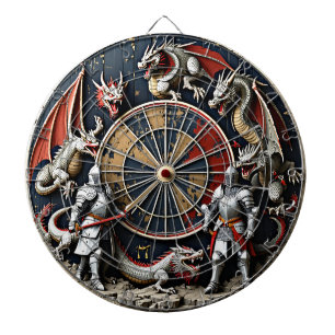 Cible De Fléchettes Chevaliers et Dragons