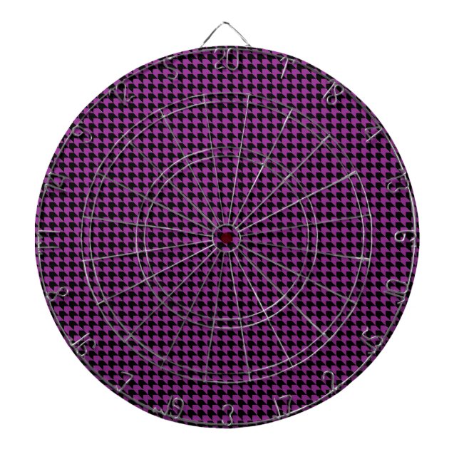Cible De Fléchettes Chevron Checks Plum et Black (Devant)