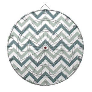 Cible De Fléchettes chevron turquoise et sage
