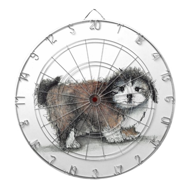 Cible De Fléchettes Chien chiot Shihtzu, animal de compagnie (Devant)