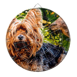Cible De Fléchettes Chien mignon animal de compagnie Yorkie Peace Love